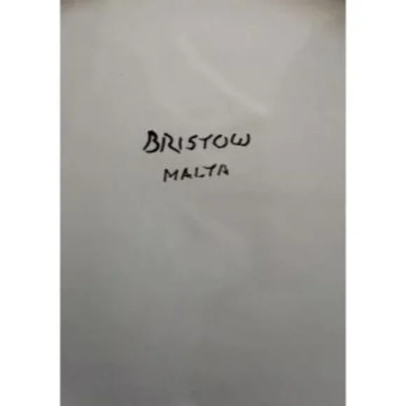 Stunning Vintage Bristow Malta Ceramic Plate – Italian Floral Design 13 Inches - Picture 8 of 8